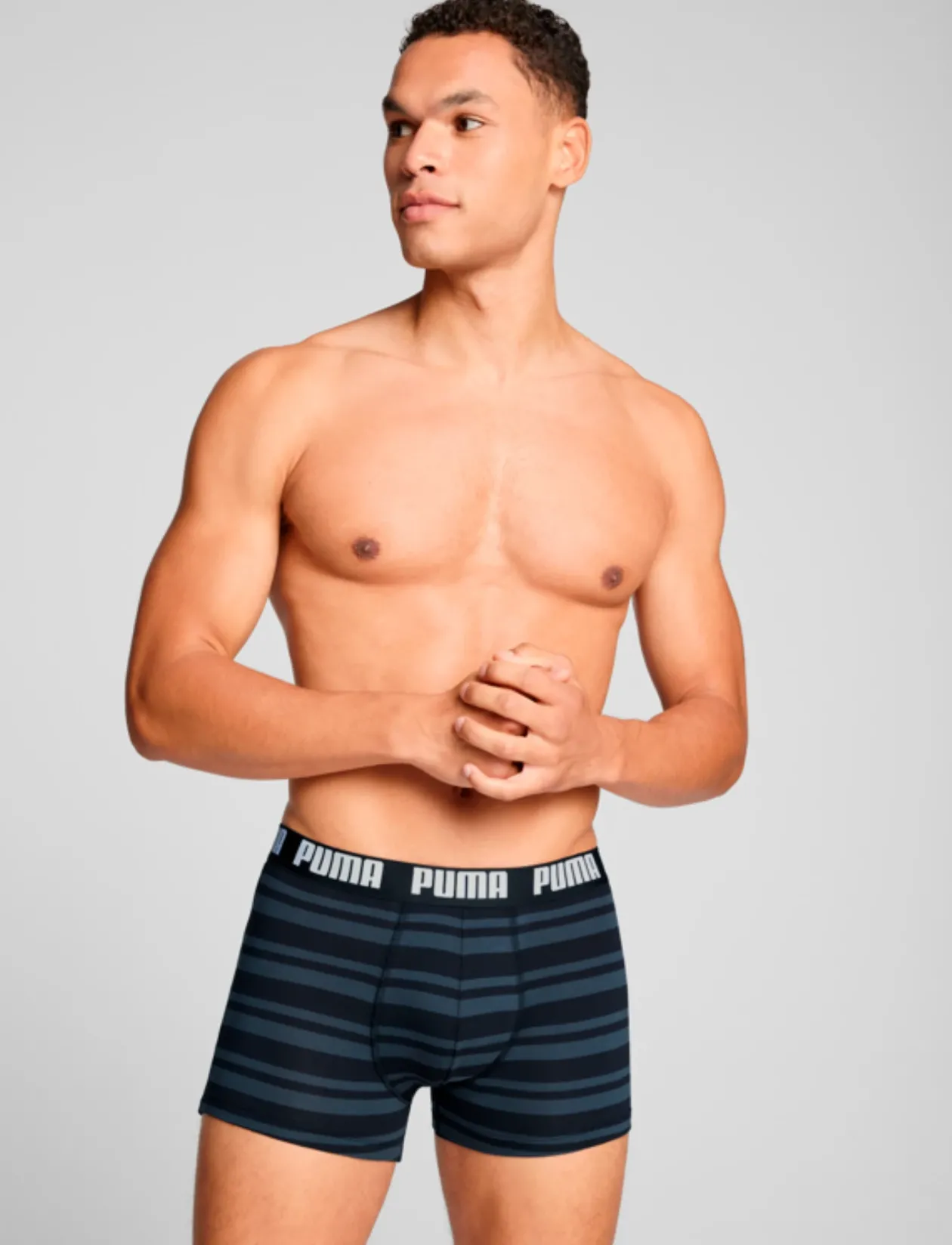 PUMA MEN EVERYDAY STRIPED BOXERS 2P - Boxershorts