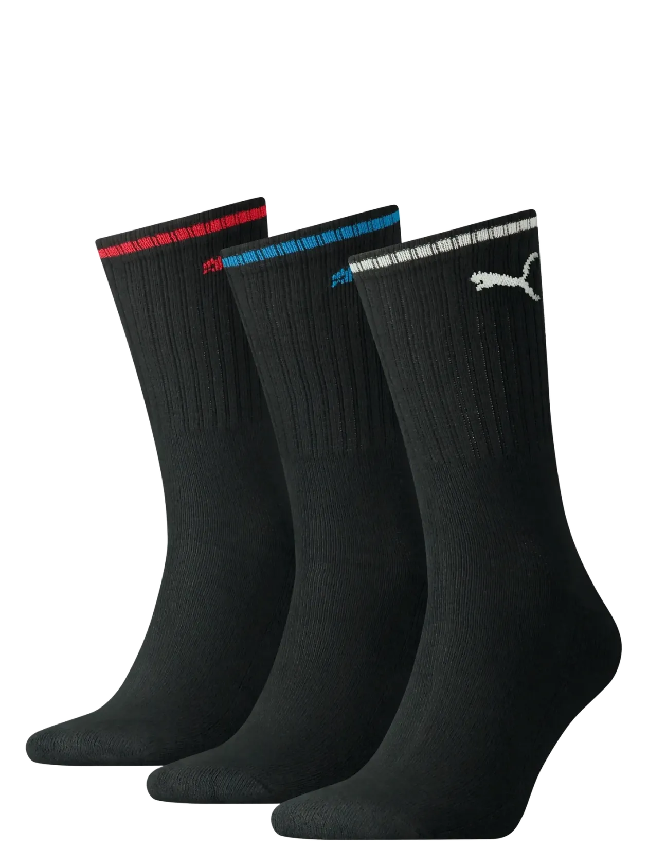 PUMA UNISEX STRIPED CREW SOCK 3P - Strømper