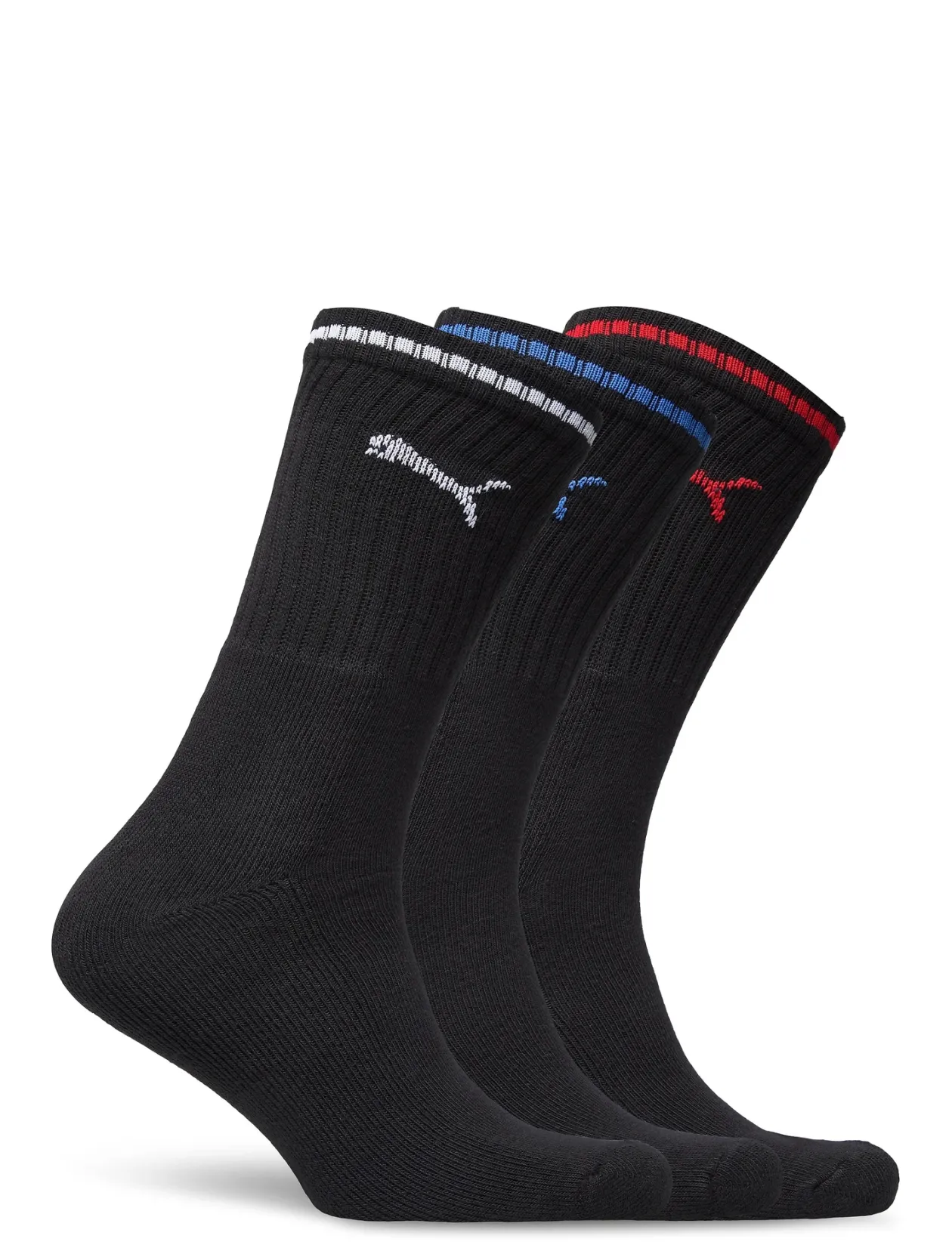 PUMA UNISEX STRIPED CREW SOCK 3P - Strømper