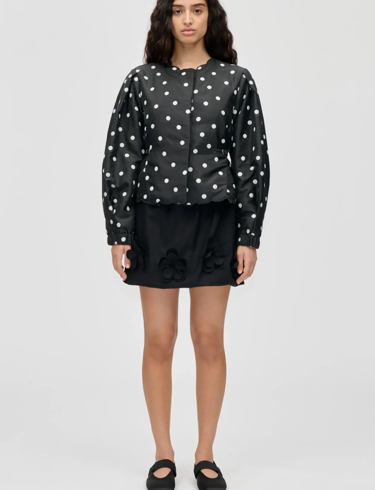 Quilted Dots, Voluminous Sleeve Jacket - Lette jakker