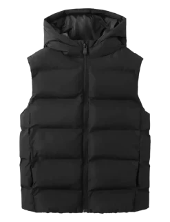 Quilted gilet with hood - Veste
