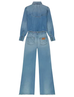 RADIATING COVERALL - Flared jeans