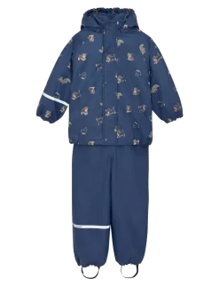 Rainwear Set - AOP, w. fleece - Regnsæt