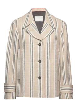 RAKEL JACKET NATURAL STRIPE - Lette jakker