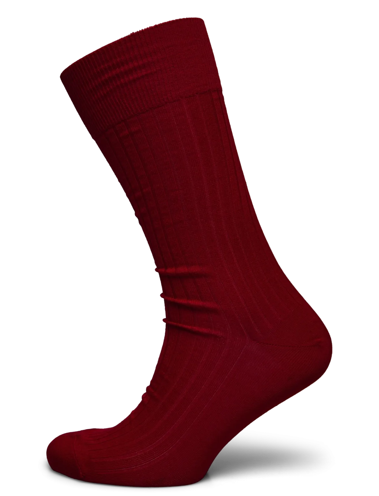 Red Ribbed Socks - Sokker