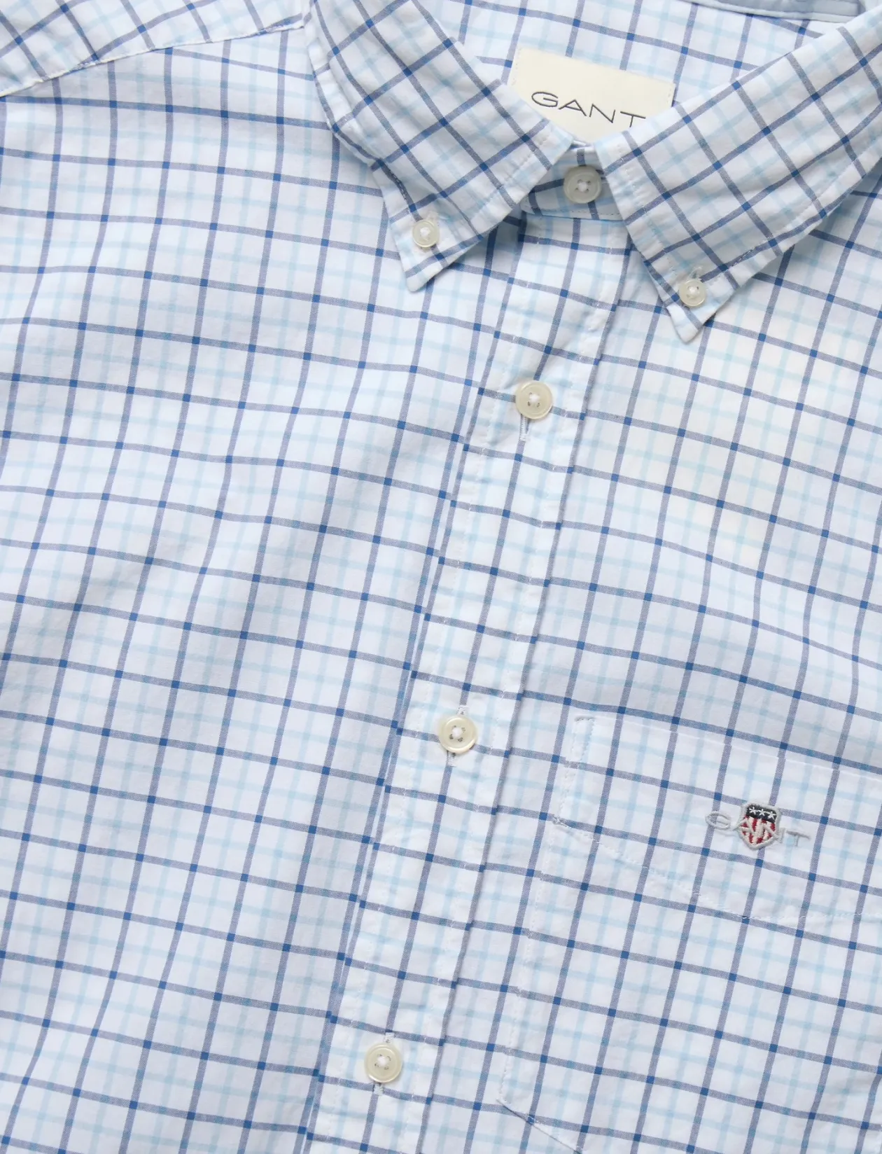 REG CLASSIC POPLIN CHECK - Ternede skjorter