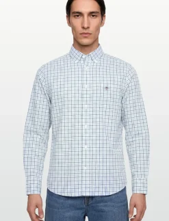 REG CLASSIC POPLIN CHECK - Ternede skjorter