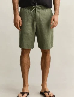 REG LINEN DS SHORTS - Hørshorts
