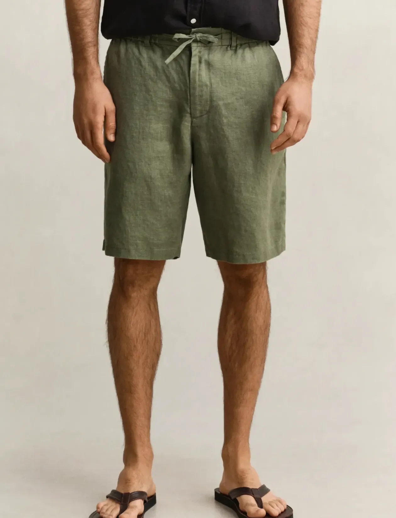 REG LINEN DS SHORTS - Hørshorts