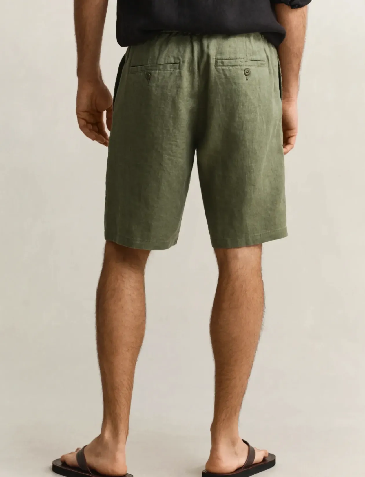 REG LINEN DS SHORTS - Hørshorts