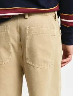 RELAXED CANVAS PANTS - Casual