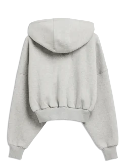 Relaxed Cropped Full Zip Hoodie - Hættetrøjer