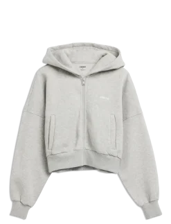 Relaxed Cropped Full Zip Hoodie - Hættetrøjer