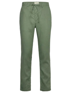 RELAXED LINEN DS PANTS - Hørbukser