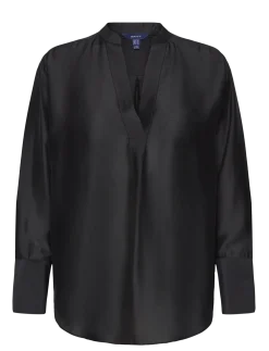 RELAXED STAND COLLAR BLOUSE - Langærmede bluser