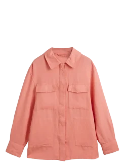 REL LINEN BLEND OVERSHIRT - Overshirts