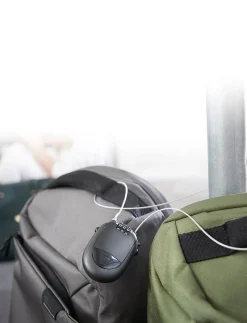 Retractable Cable Padlock - Rejse tilbehør