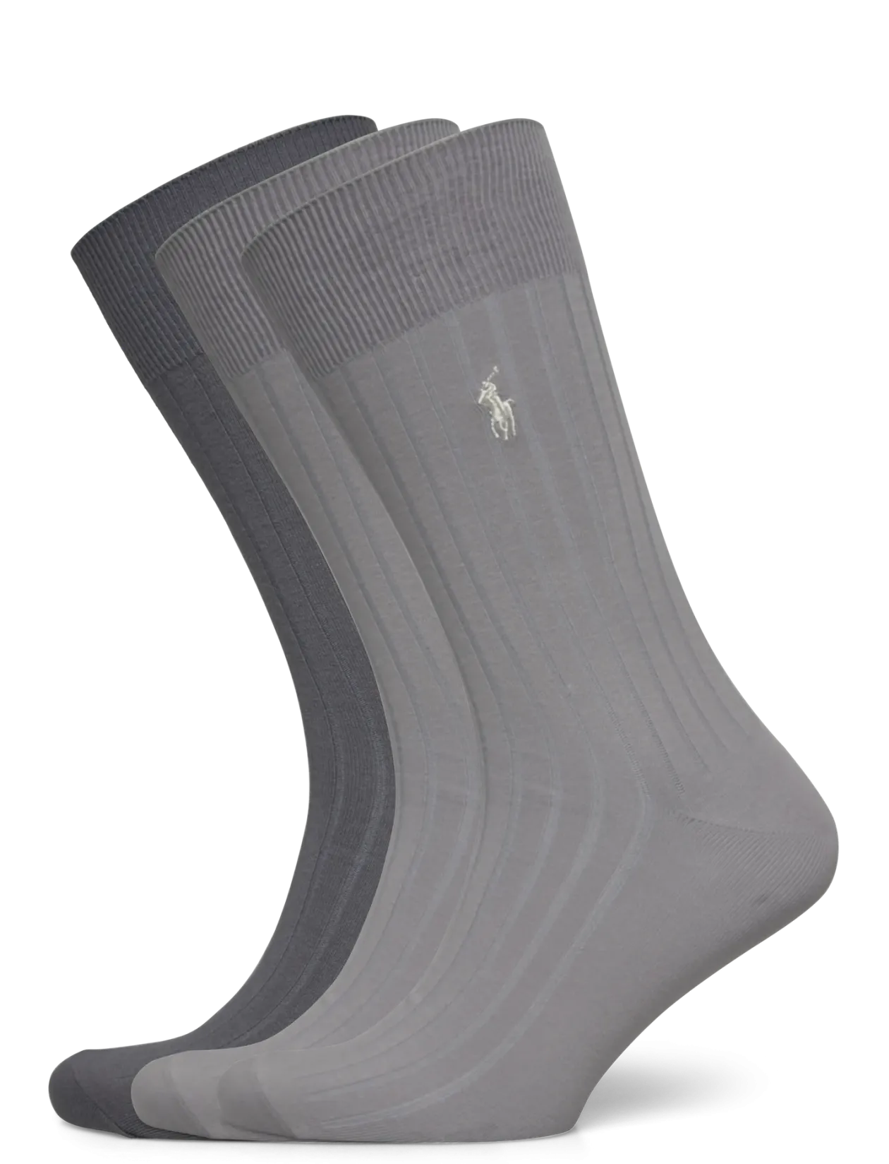 Ribbed Cotton-Blend Trouser Sock 3-Pack - Sokker