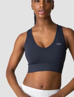 Ribbed Define Cropped V-neck Tank W - Crop tops