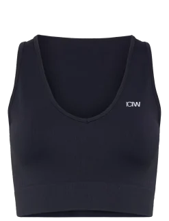 Ribbed Define Cropped V-neck Tank W - Crop tops