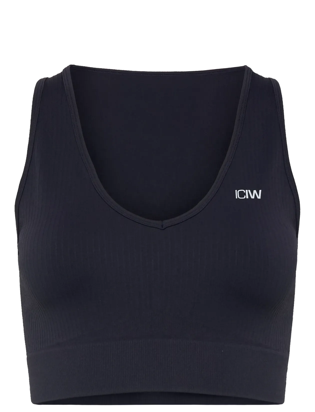 Ribbed Define Cropped V-neck Tank W - Crop tops
