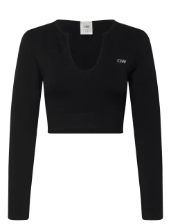 Ribbed Define Seamless Cropped Long Sleeve - Crop tops