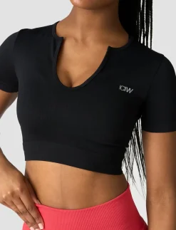 Ribbed Define Seamless Cropped T-shirt - Crop tops