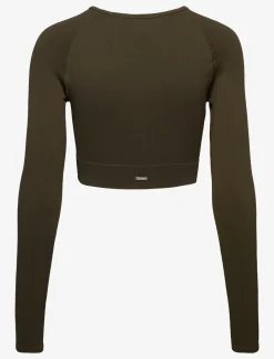 Ribbed Seamless Crop Long Sleeve - T-shirts & Toppe