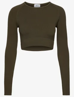Ribbed Seamless Crop Long Sleeve - T-shirts & Toppe