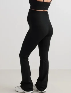 Ribbed Seamless Flare Maternity Tights - Træningstights