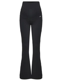 Ribbed Seamless Flare Maternity Tights - Træningstights