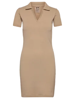 Ribbed Seamless Polo Dress - Korte kjoler