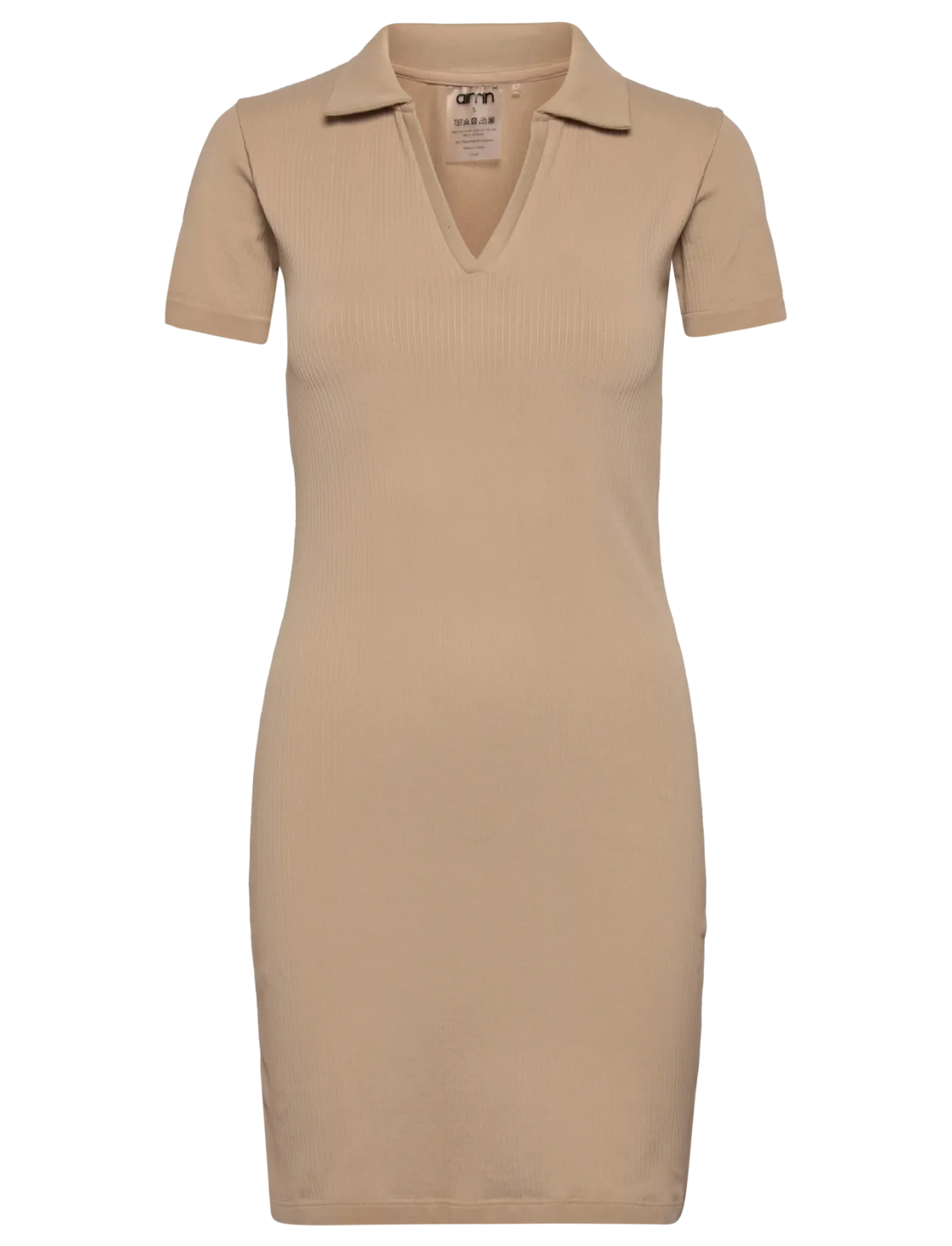 Ribbed Seamless Polo Dress - Korte kjoler