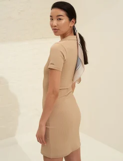 Ribbed Seamless Polo Dress - Korte kjoler