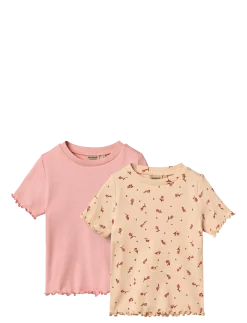 2 Rib T-shirt S/S Alicia - Kortærmede
