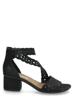 Rieker Ladies' sandals 64657-00 Black - Sandaler