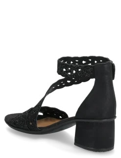 Rieker Ladies' sandals 64657-00 Black - Sandaler
