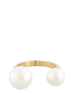 Rio double pearl ring g/white - M - Ringe