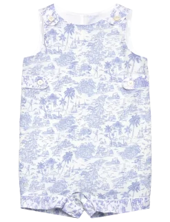 Riviera Toile Cotton Overall & Hat Set - Sæt med body