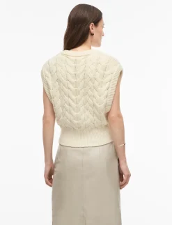 ROUCALIA O-NECK KNITTED VEST - Strikveste
