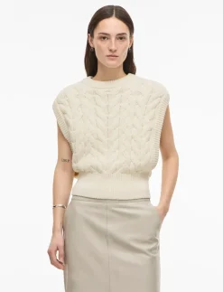 ROUCALIA O-NECK KNITTED VEST - Strikveste