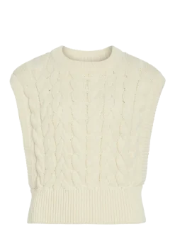 ROUCALIA O-NECK KNITTED VEST - Strikveste