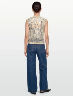 ROULEONA S/L O-NECK TOP - Ærmeløse bluser