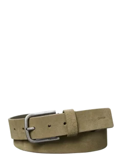 ROUND BUCKLE SUEDE 35MM FIXED - Bælter