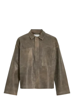 ROUNILA LS LEATHER OVERSHIRT/1 - Overshirts