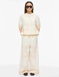 ROUZOELLA HW WF F/L TROUSER - Bukser med brede ben