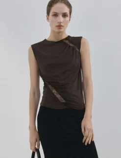 Ruched fitted top - Ærmeløse toppe