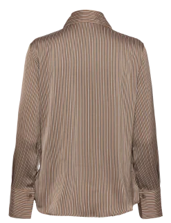 Satin striped shirt - Langærmede