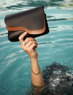 Scarlino Black Double Faced Nappa - Crossbody Bags