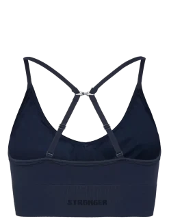 Seamless Ribbed Strap Sports Bra - Sports-bh'er